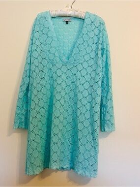 Aqua Lace V-Neck Women's Swim Cover-Up by